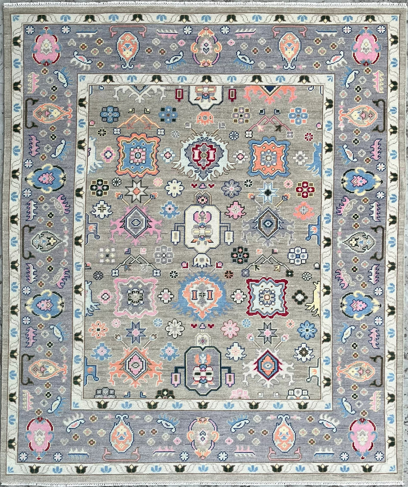 Heirloom Traditional Hand Knotted Wool Rug Ash Grey
