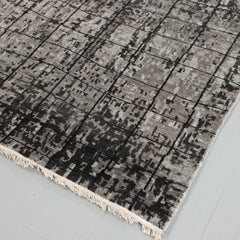 Tapis Anatolie Oushak en laine noué à la main bleu
