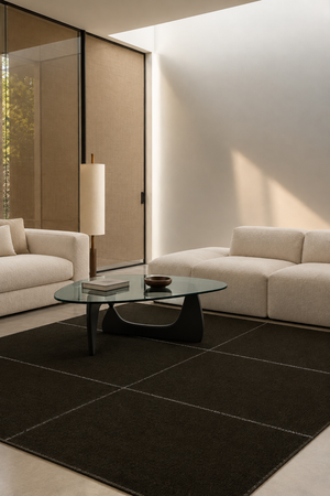 Olive Dark Green Grid Rug | Hand-Tufted Geometric Area Rug