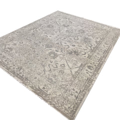 The Alora Vintage All-Over Motif Hand-Knotted Rug – Muted Greige