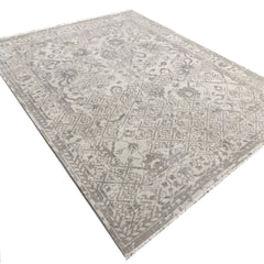 The Alora Vintage All-Over Motif Hand-Knotted Rug – Muted Greige