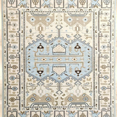 Tapis Anatolie Oushak en laine noué à la main bleu