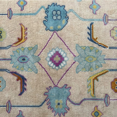 Anatolia Oushak Hand Knotted Wool Rug Beige