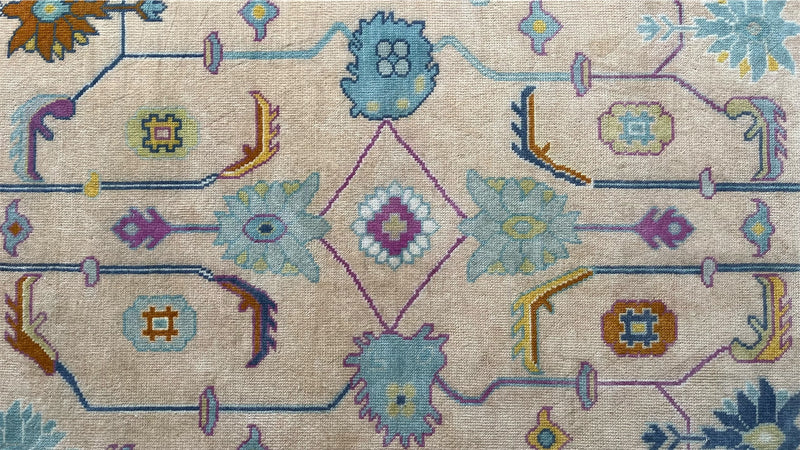 Anatolia Oushak Hand Knotted Wool Rug Beige