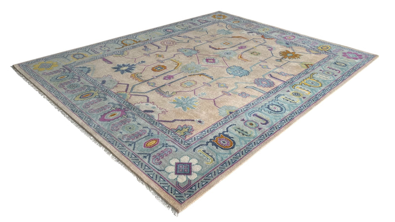 Anatolia Oushak Hand Knotted Wool Rug Beige