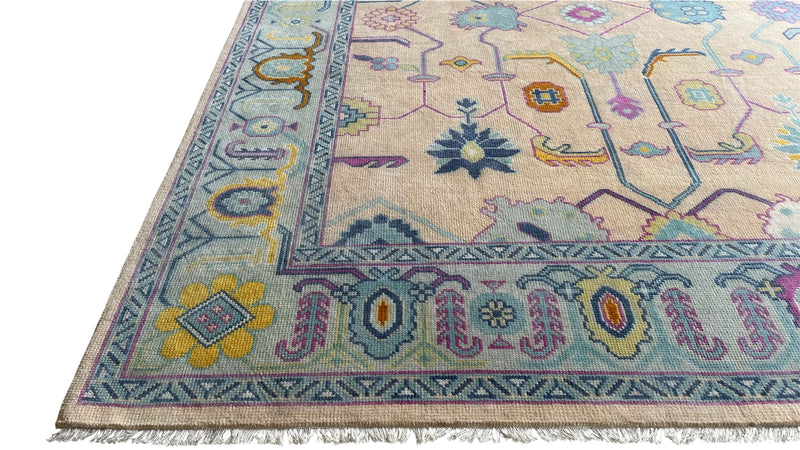 Anatolia Oushak Hand Knotted Wool Rug Beige