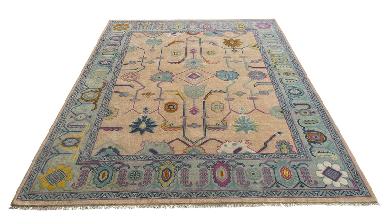 Anatolia Oushak Hand Knotted Wool Rug Beige