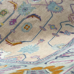 Anatolia Oushak Hand Knotted Wool Rug Beige