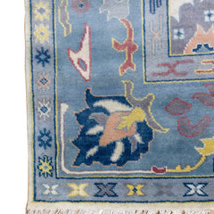 Anatolia Oushak Hand Knotted Wool Rug Blue