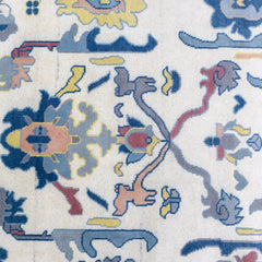 Anatolia Oushak Hand Knotted Wool Rug Blue