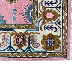 Anatolia Oushak Hand Knotted Wool Rug Pink