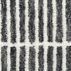 Capitola Hand Tufted Wool Rug | Charcoal Grey & Ivory Textured Area Rug | Modern Minimalist Carpet