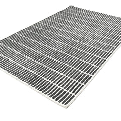Capitola Hand Tufted Wool Rug | Charcoal Grey & Ivory Textured Area Rug | Modern Minimalist Carpet