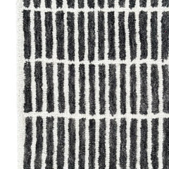 Capitola Hand Tufted Wool Rug | Charcoal Grey & Ivory Textured Area Rug | Modern Minimalist Carpet