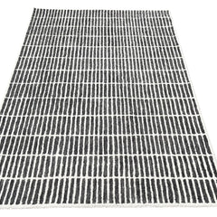 Capitola Hand Tufted Wool Rug | Charcoal Grey & Ivory Textured Area Rug | Modern Minimalist Carpet