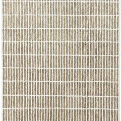 Capitola Hand Tufted Wool Rug | Light Brown & Ivory Textured Striped Area Rug | Modern Minimalist Carpet
