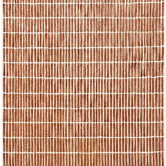 Capitola Hand Tufted Wool Rug – Rust & Ivory Striped Modern Area Rug | Textured Contemporary Carpet