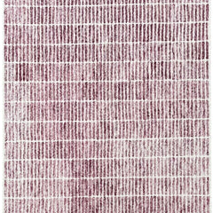 Capitola Hand Tufted Wool Rug – Wine & Ivory Striped Modern Area Rug | Textured Contemporary Carpet