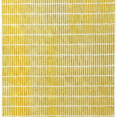 Capitola Hand Tufted Wool Rug –Yellow & White Striped Modern Area Rug | Textured Contemporary Carpet