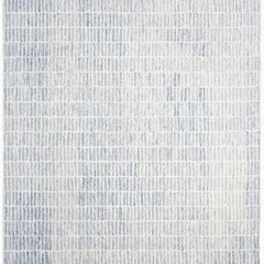 Capitola Hand Tufted Wool Rug –Blue & Ivory Striped Modern Area Rug | Textured Contemporary Carpet