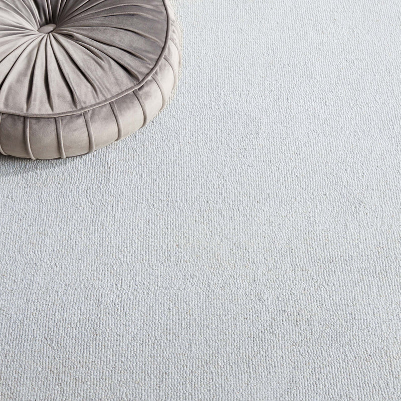 Glam Wool Pebble Border Hand-Tufted Wool & Viscose Rug | Ivory Textured Modern Area Rug