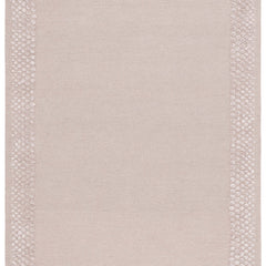 Pebble Border Hand-Tufted Wool & Viscose Rug | Blush Beige Textured Modern Area Rug