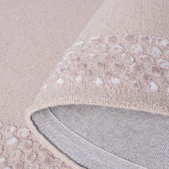 Pebble Border Hand-Tufted Wool & Viscose Rug | Blush Beige Textured Modern Area Rug