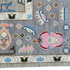 Heirloom Traditional Hand Knotted Wool Rug Ash Grey