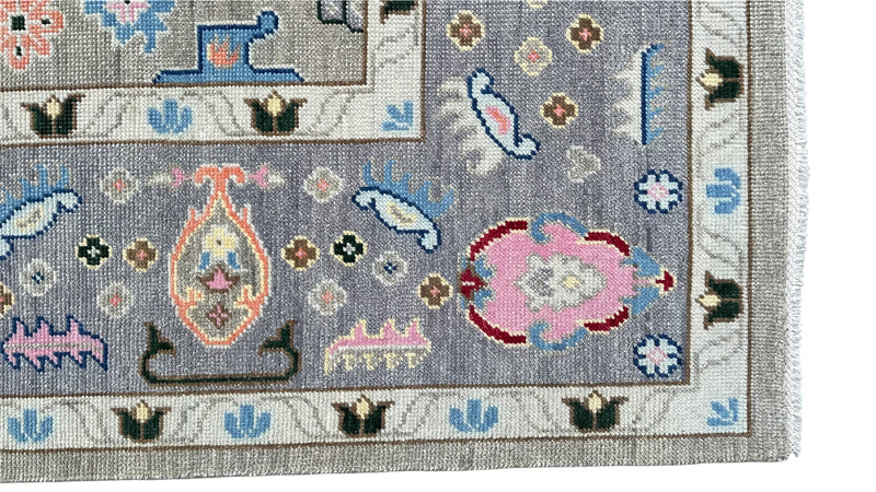 Heirloom Traditional Hand Knotted Wool Rug Ash Grey