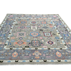 Heirloom Traditional Hand Knotted Wool Rug Ash Grey