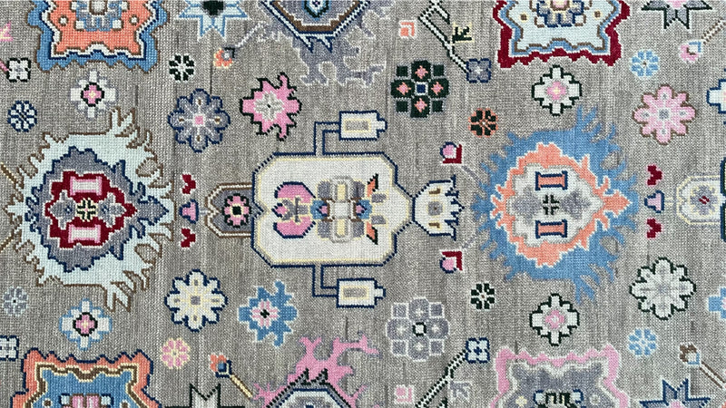 Heirloom Traditional Hand Knotted Wool Rug Ash Grey
