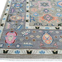 Heirloom Traditional Hand Knotted Wool Rug Ash Grey