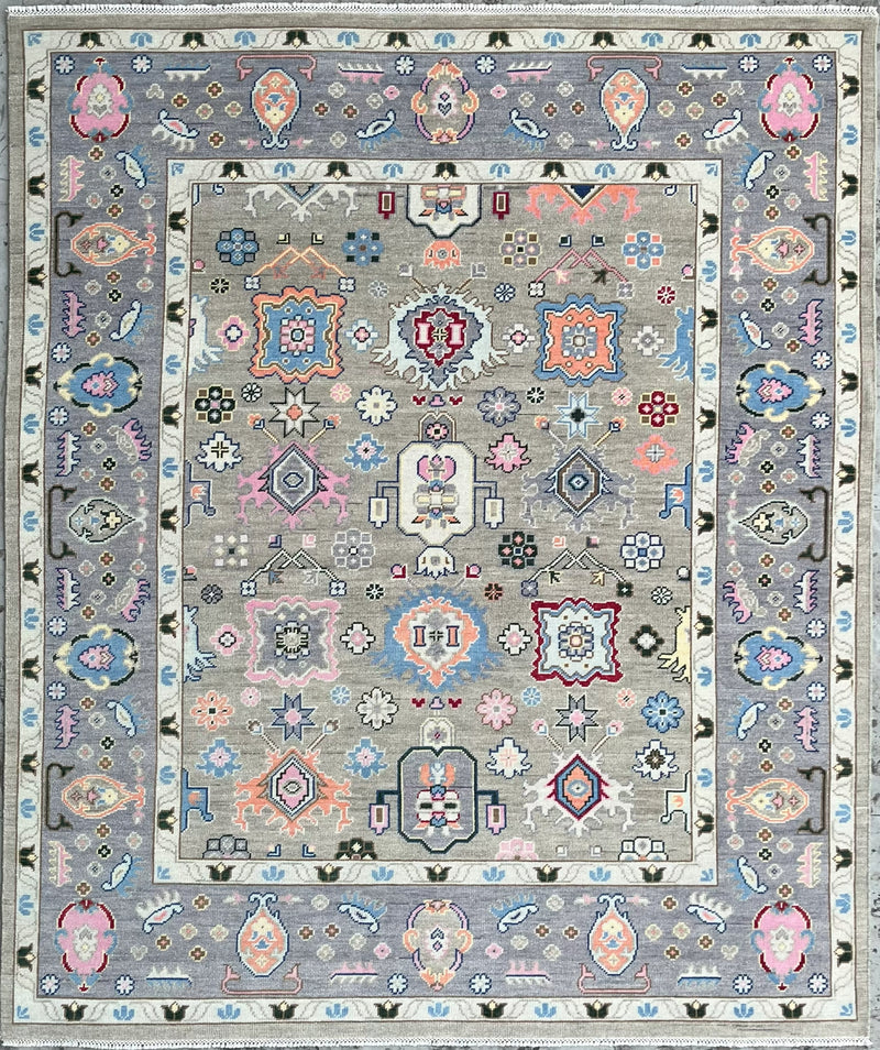 Heirloom Traditional Hand Knotted Wool Rug Ash Grey