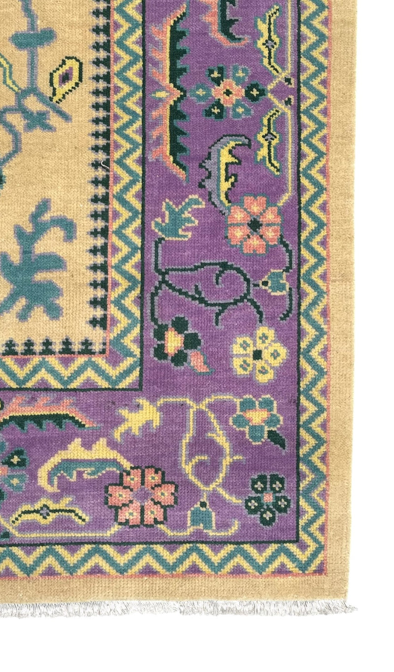 Heritage Oriental Hand Knotted Wool Rug Butter Yellow