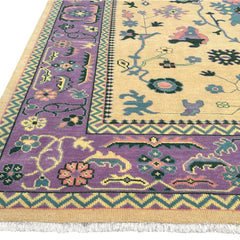 Heritage Oriental Hand Knotted Wool Rug Butter Yellow