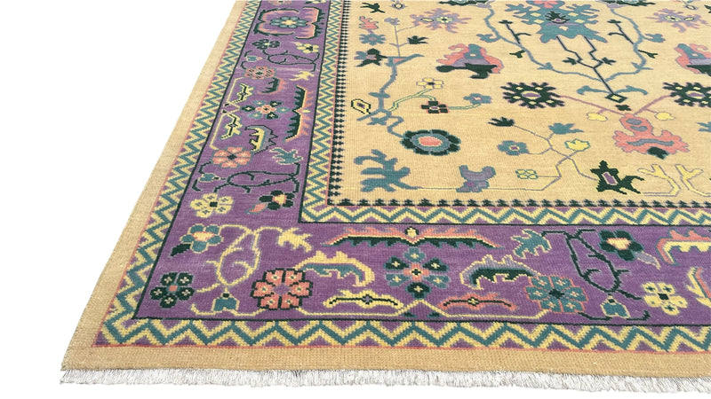 Heritage Oriental Hand Knotted Wool Rug Butter Yellow