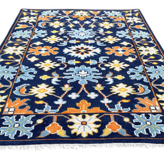 Heritage Oriental Hand Knotted Wool Rug navy Blue