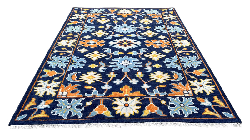 Heritage Oriental Hand Knotted Wool Rug navy Blue
