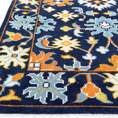 Heritage Oriental Hand Knotted Wool Rug navy Blue
