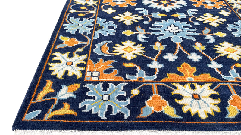 Heritage Oriental Hand Knotted Wool Rug navy Blue