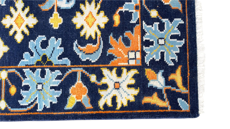 Heritage Oriental Hand Knotted Wool Rug navy Blue