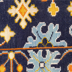 Heritage Oriental Hand Knotted Wool Rug navy Blue