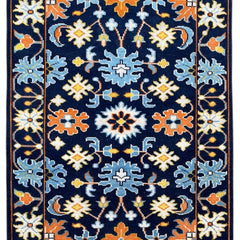 Heritage Oriental Hand Knotted Wool Rug navy Blue