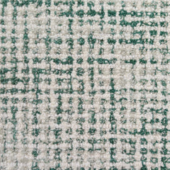Emerald Green & Ivory Hand-Tufted Wool Rug | Textured Loop Pile Modern Area Rug