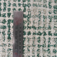 Emerald Green & Ivory Hand-Tufted Wool Rug | Textured Loop Pile Modern Area Rug