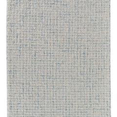 Sky Blue & Ivory Hand-Tufted Wool Rug | Textured Loop Pile Modern Area Rug
