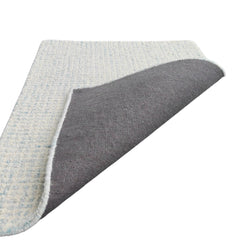 Sky Blue & Ivory Hand-Tufted Wool Rug | Textured Loop Pile Modern Area Rug