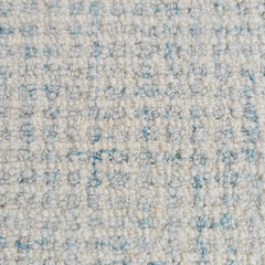 Sky Blue & Ivory Hand-Tufted Wool Rug | Textured Loop Pile Modern Area Rug