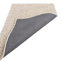 Siena Tan & Ivory Hand-Tufted Wool Rug | Textured Loop Pile Geometric Area Rug