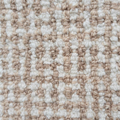 Siena Tan & Ivory Hand-Tufted Wool Rug | Textured Loop Pile Geometric Area Rug